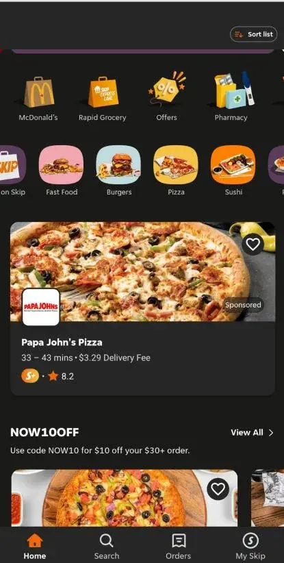 Reference: SkipTheDishes restaurant cards.
