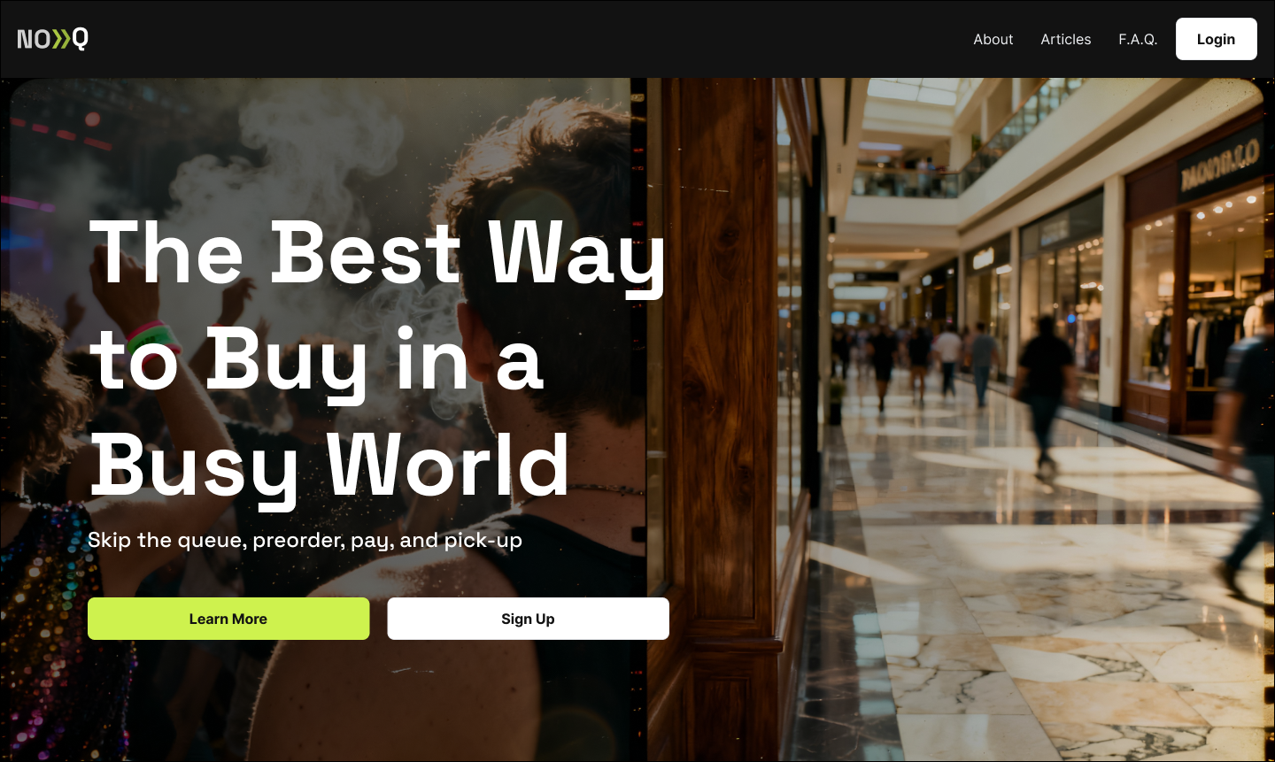 No-Q landing page
