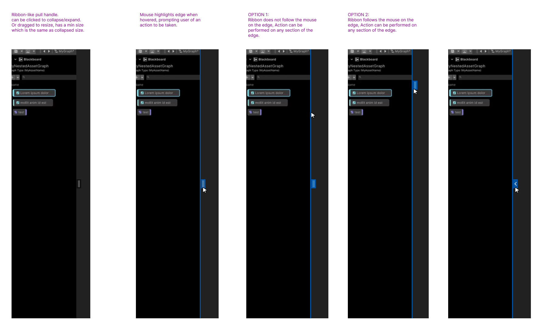 The default overlays that frame the Scene view.